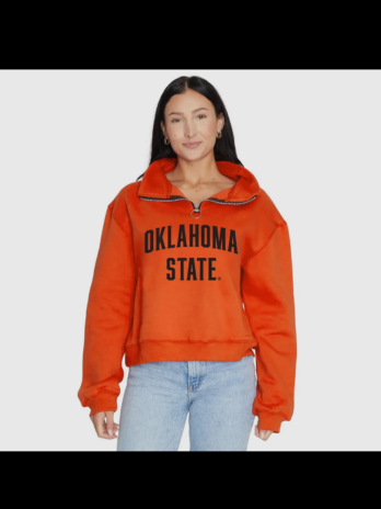 Oklahoma State Orange Quarter Zip Sweatshirt