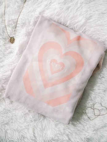 Light Pink Designer Heart Crewneck Sweatshirt