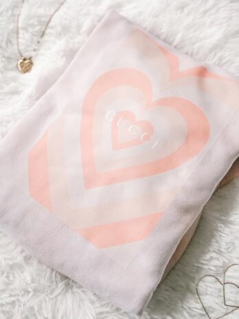 Light Pink Designer Heart Crewneck Sweatshirt