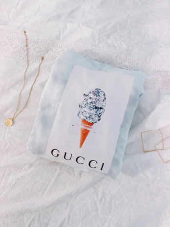 Blue Designer Ice Cream Crewneck Sweatshirt