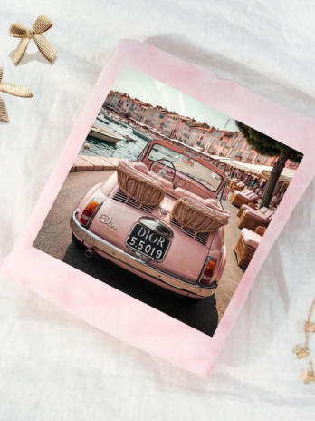 Pink Designer Car Crewneck Sweatshirt