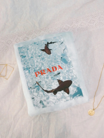 Blue Designer Shark Crewneck Sweatshirt