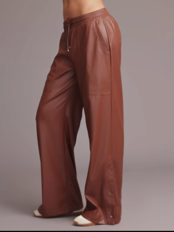 Mocha Cara Faux Leather Pants