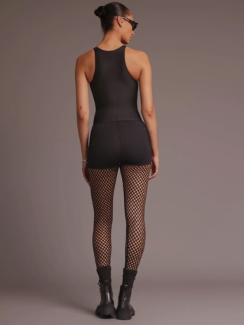 Mesh Layered Legging Black