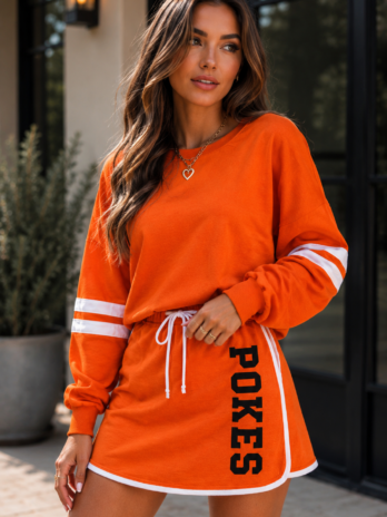 Oklahoma State Two Piece Skirt Set