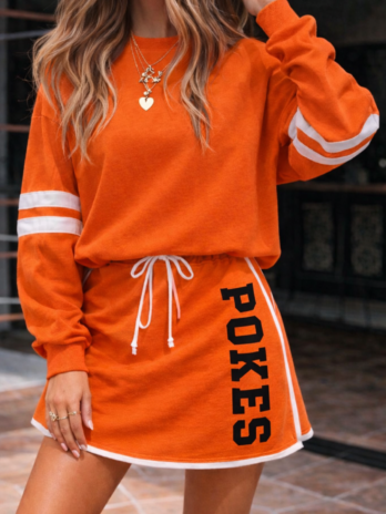 Oklahoma State Two Piece Skirt Set