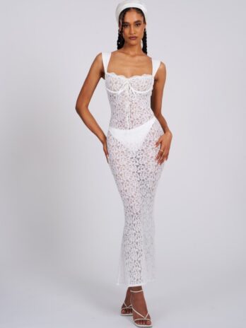 White Lace Maxi Dress