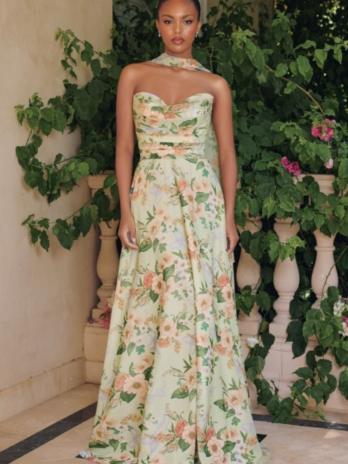 Floral Chiffon Sash Dress