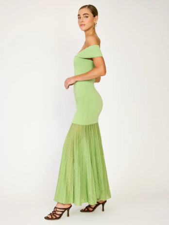 Lime Sheer Maxi Dress