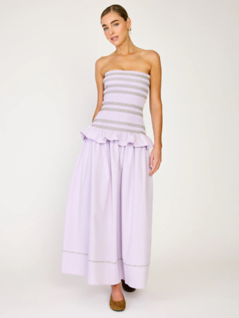 Lavender Ruffle Maxi Dress