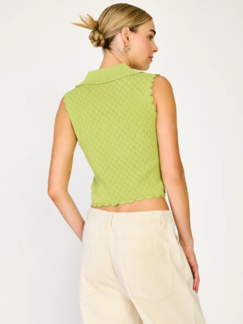 Collared Knit Crop Sweater