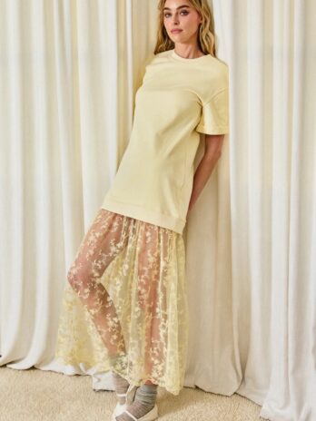 Yellow Lace Maxi Dress