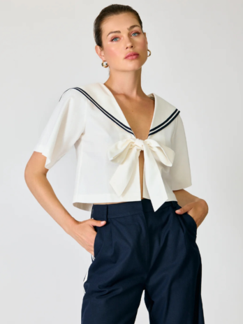 Anchor Navy & White Top