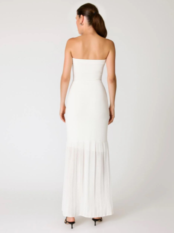 White Pleated Parissa Dress