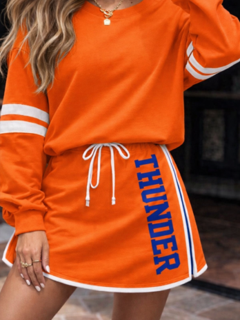 Orange Thunder Two Piece Skort Set