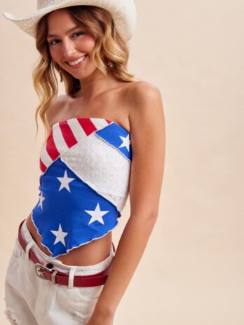 Fourth Of July Patchwork Tube Top